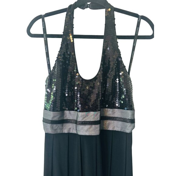 Joseph Ribkoff 8 Black Sequin Bodice Halter Dress - Picture 7 of 16